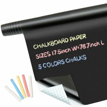 Blackboard Sticker Roll with 5 Chalks 60x200cm