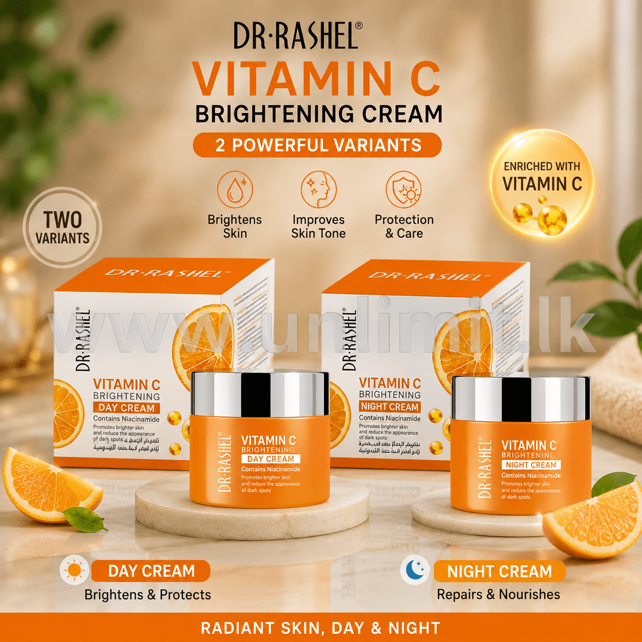 Dr Rashel Vitamin C Brightening and Anti-Aging Day Night Cream 50g