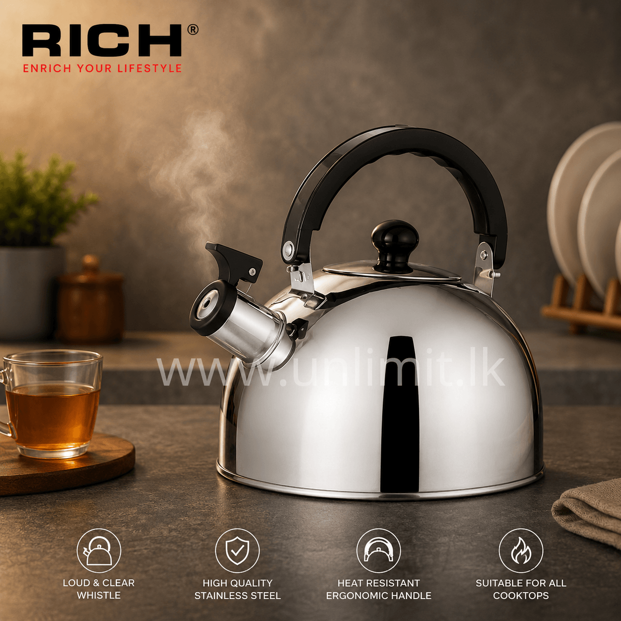 rich whistling kettle