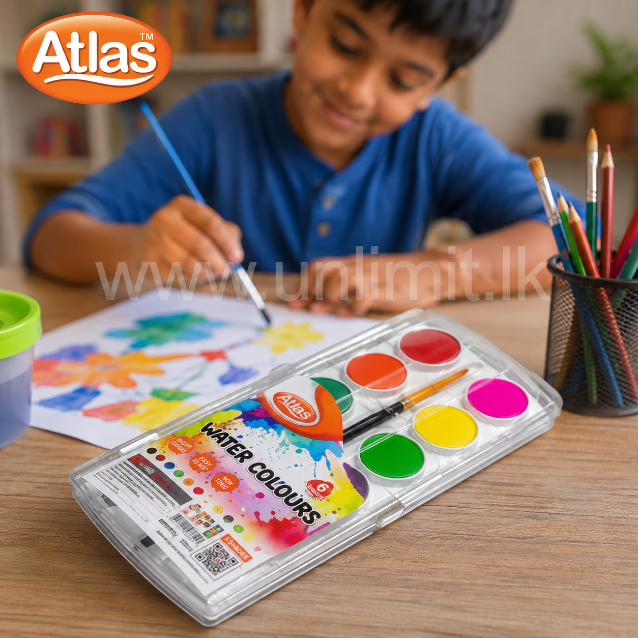Atlas Water Colour Cake - 12 Colours