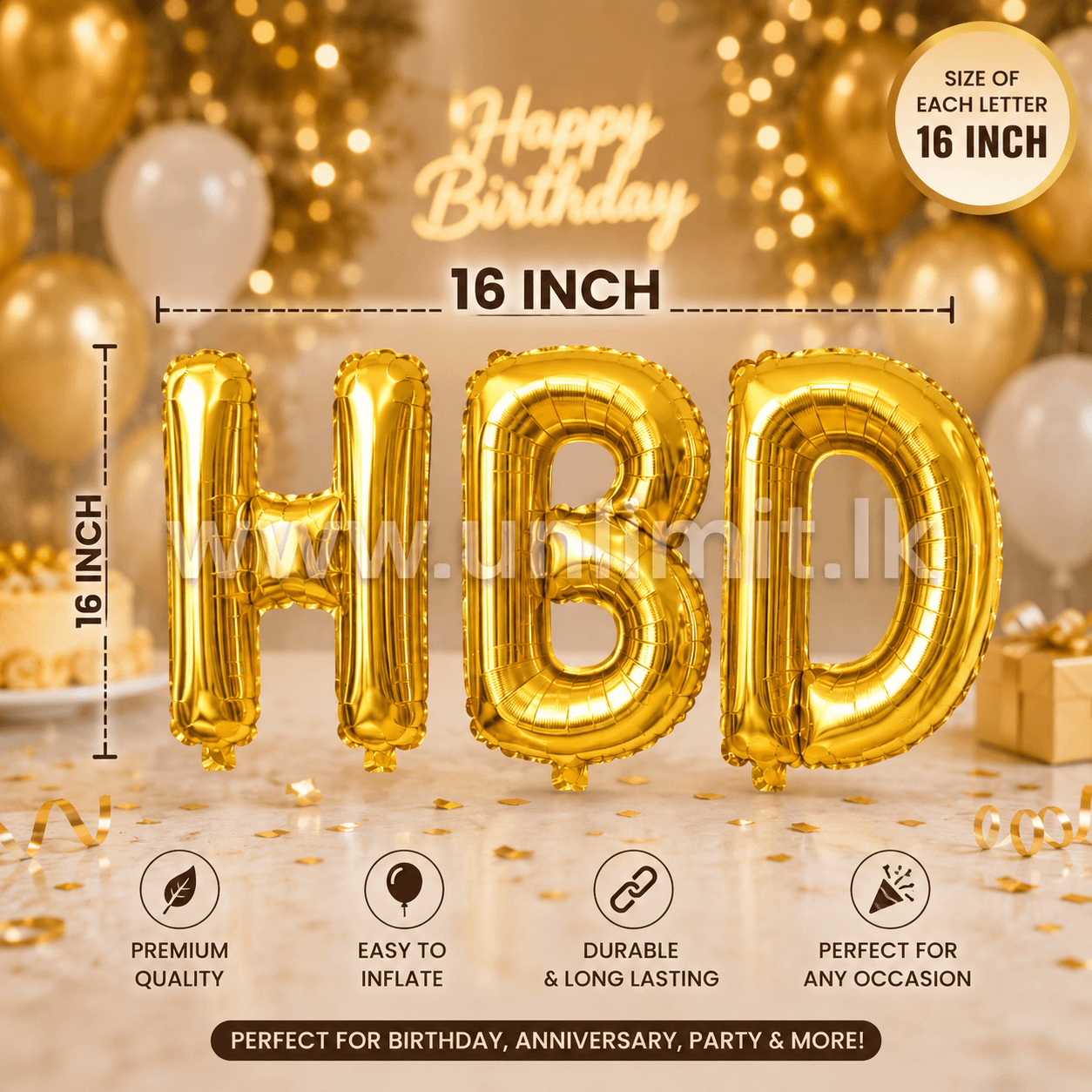 HBD Foil Letter UL-12017
