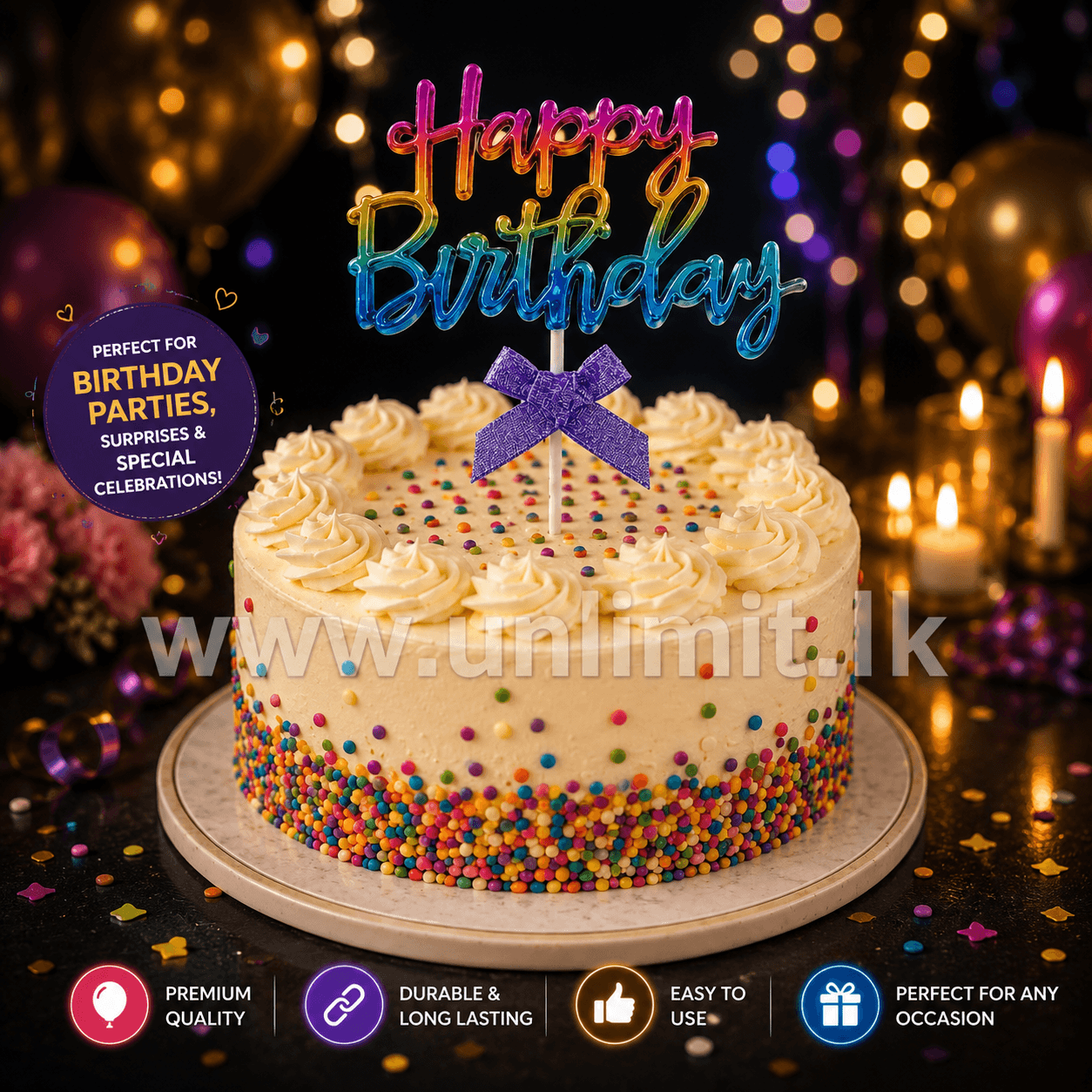 Plastic Cake Topper UL-12023
