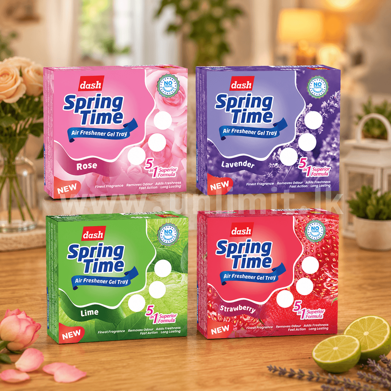 Dash Spring Time Gel Tray Lavender Strawbery Lime Rose