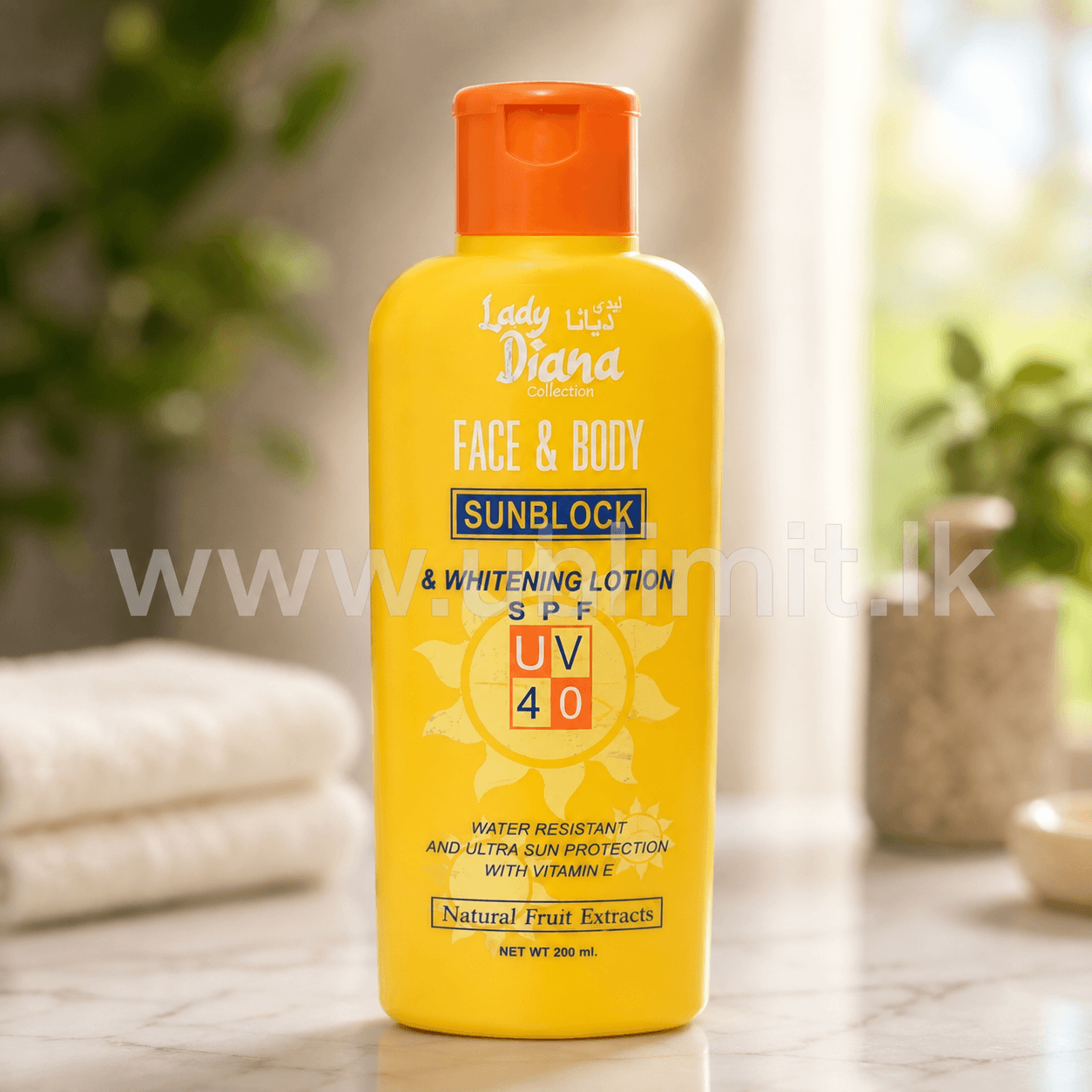 Lady Diana Face & Body Sunblock Lotion 200ml UL-12373