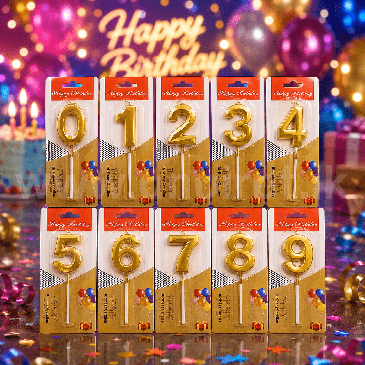 Number Candles - Gold UL-9601