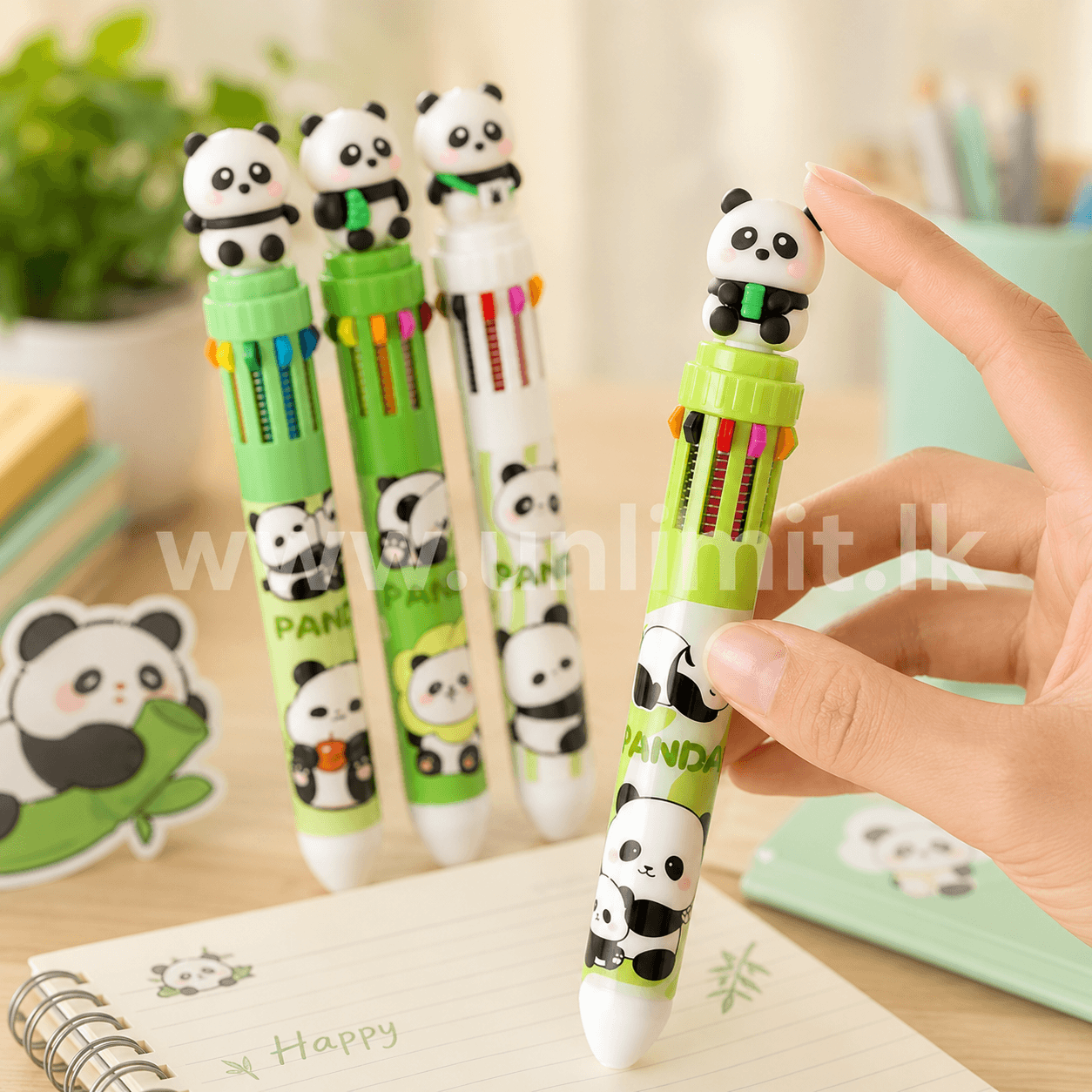 Panda Ten Color Ballpoint Pen UL-12039