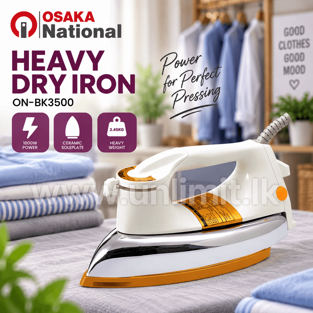 Osaka National Dry Iron ON-BK3500 (12527)