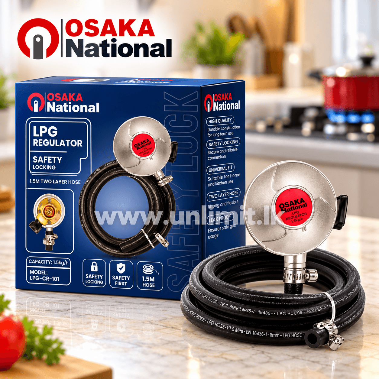 Osaka National LPG Regulator LPG-ON-16H UL-12646