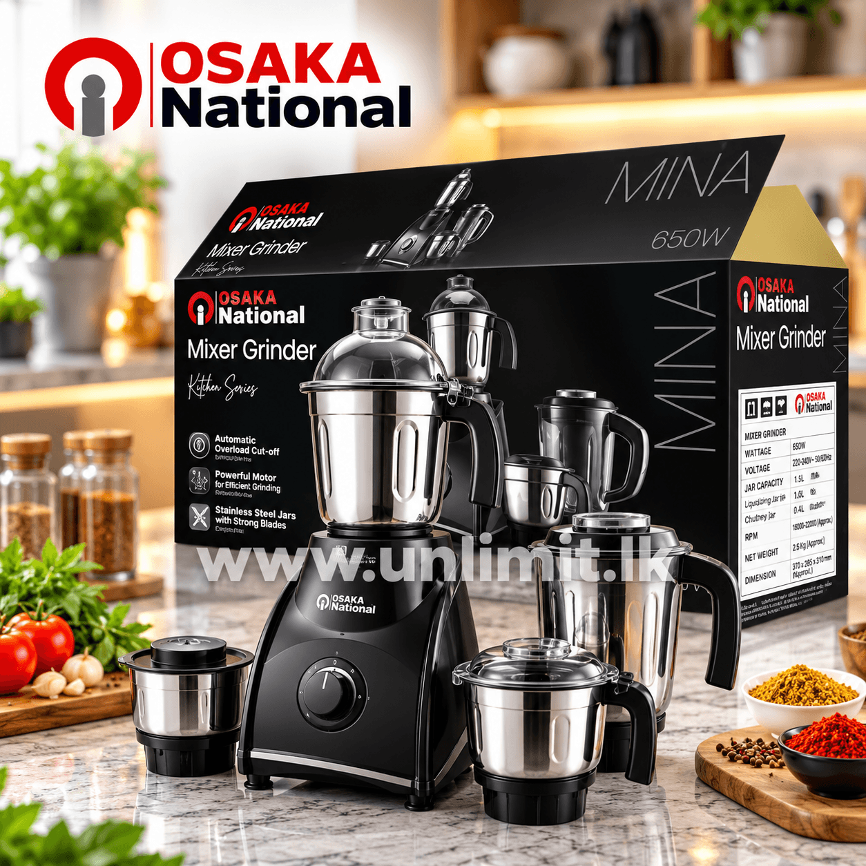 Osaka National Mixer Grinder - Mina (12650)