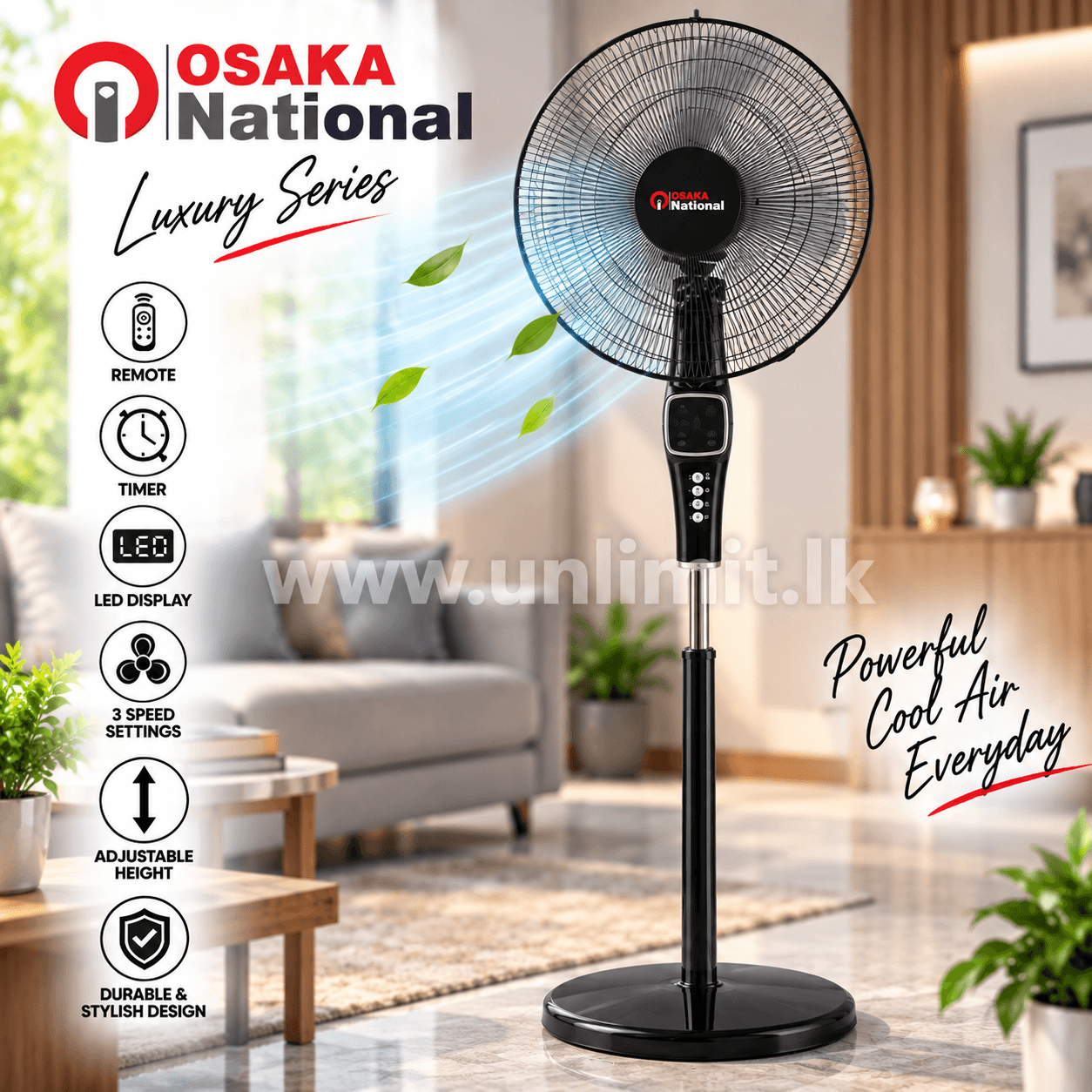 Osaka National Pedastal Fan FS-40-716R (12523)