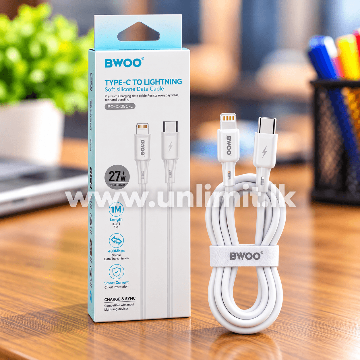 Bwoo Type C - Lightning Cable BO-X329C-L UL-12848