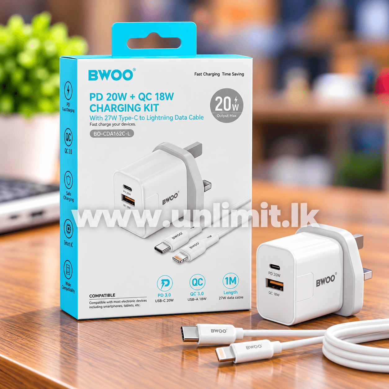 Bwoo Type C - Lightning Charging Kit BO-CDA162C-L UL-12841