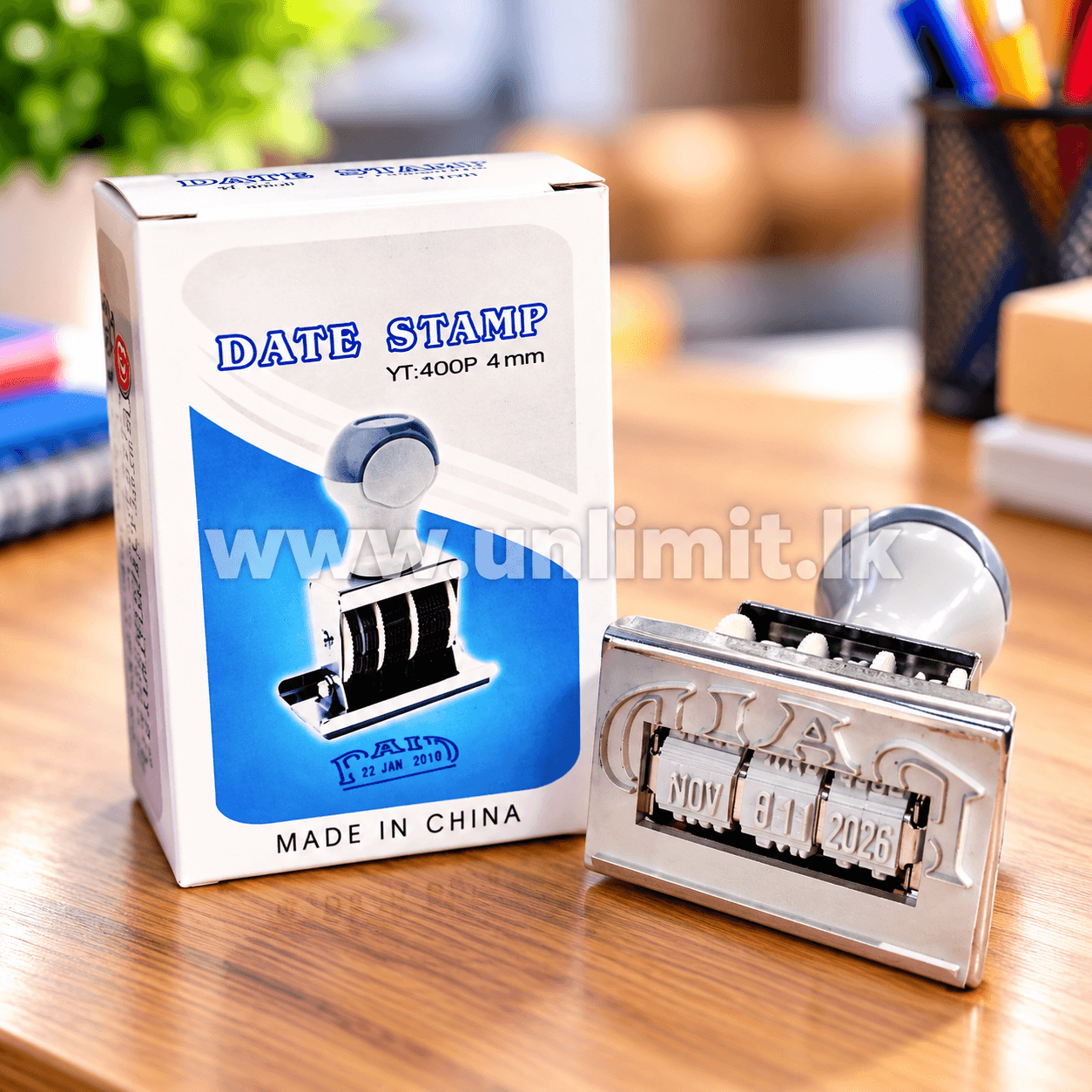 Date Stamp Set on Office Desk (1)